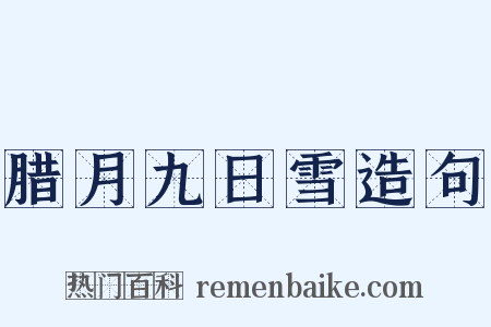 腊月九日雪造句是什么意思的图片